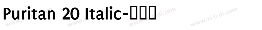 Puritan 20 Italic字体转换